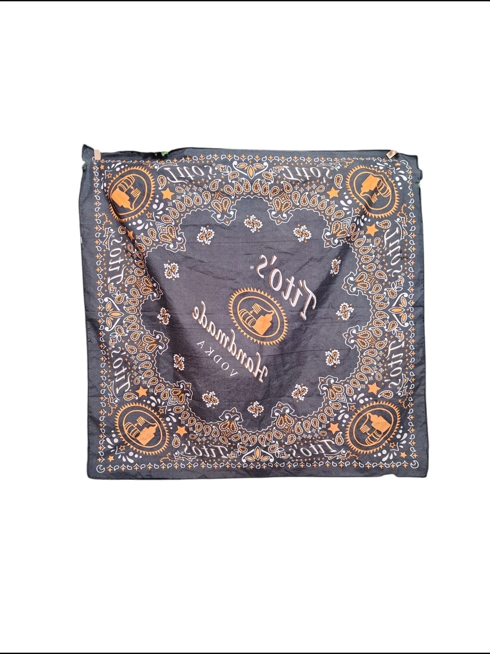 Tito's Handmade Vodka Logo Bandana - Black & Orange